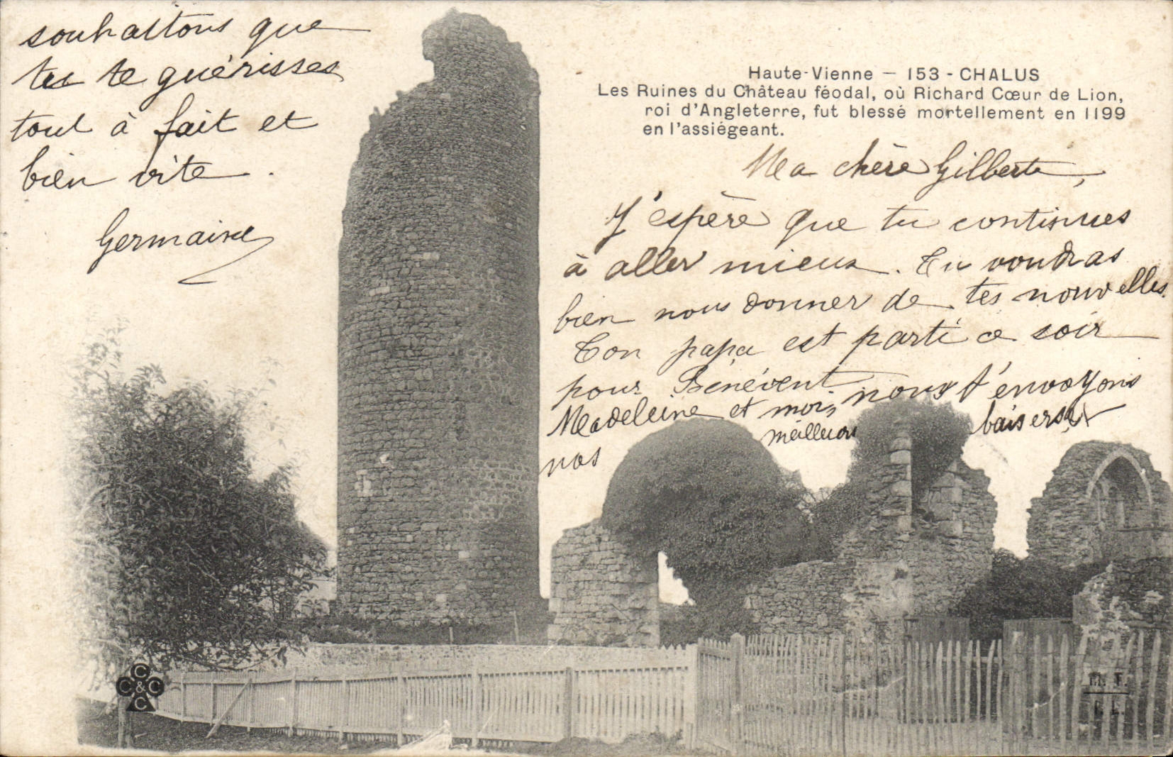 CPA Haute Vienne Chalus Les Ruines du Chateau feodal