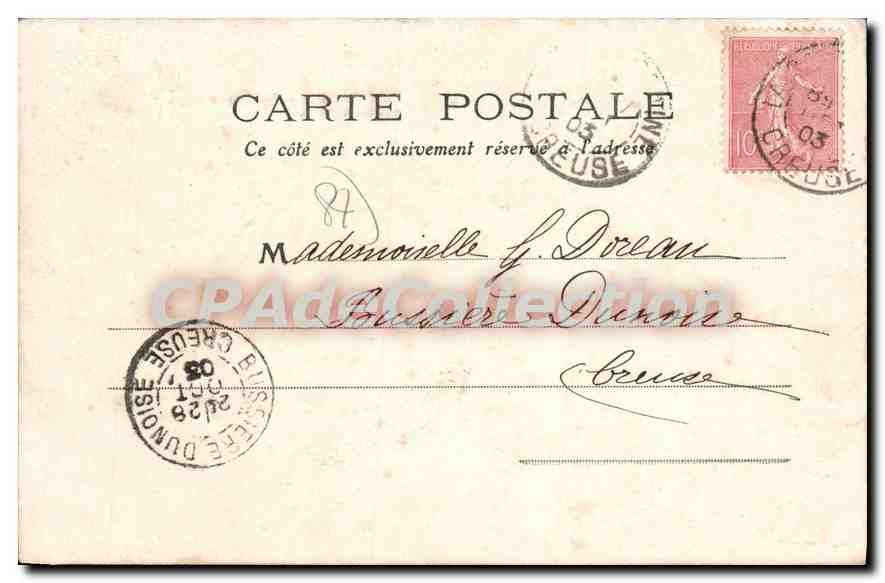 CPA Haute Vienne Chalus Les Ruines du Chateau feodal — Back