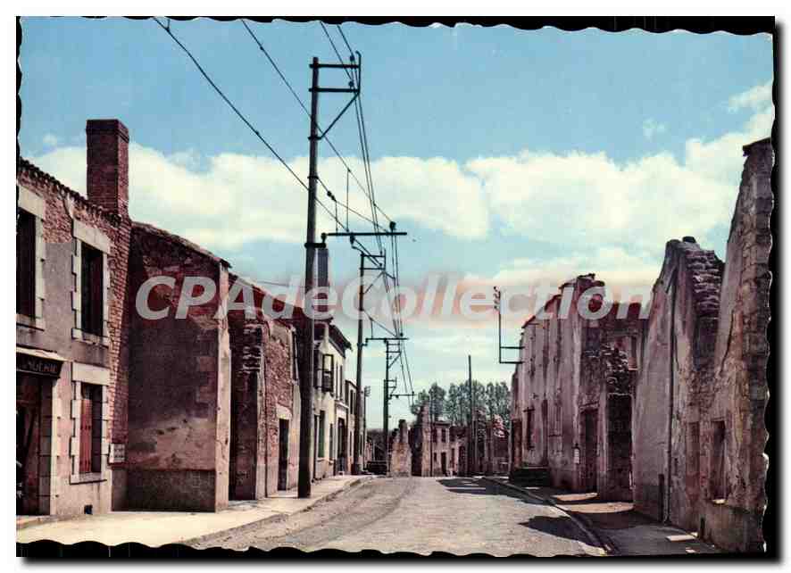 Oradour-sur-Glane — Rue du Docteur Desourteaux destroyed — Caisse Nationale des Monuments Historiques