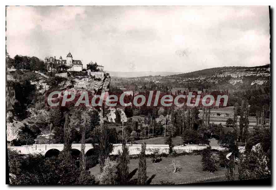 CPSM Chateau de Belcastel et Vallee de la Dordogne pres les Grottes de Laenve