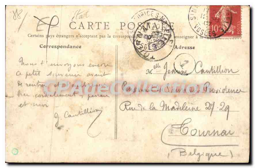 CPA Moselle St Maurice sur Moselle (Vosges) Colline des Charbonniers — Rückseite