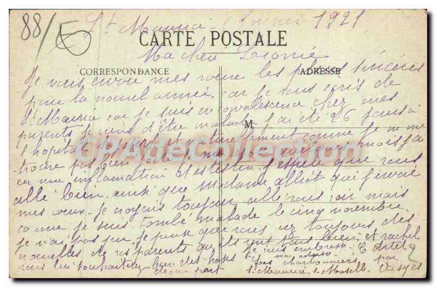 Maurice-sur-Moselle (Vosges) — Ruisseau des Charbonniers — Vue Éditeur, n° 88/15 — Verso