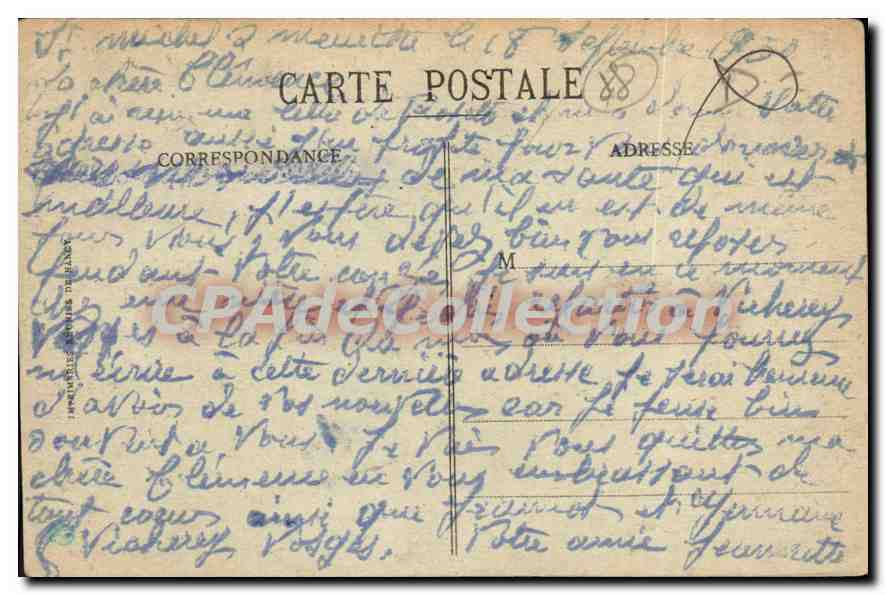 Saint-Maurice - La Gare et le Ballon d'Alsace — Les Vosges Pittoresques, n°20 — Verso
