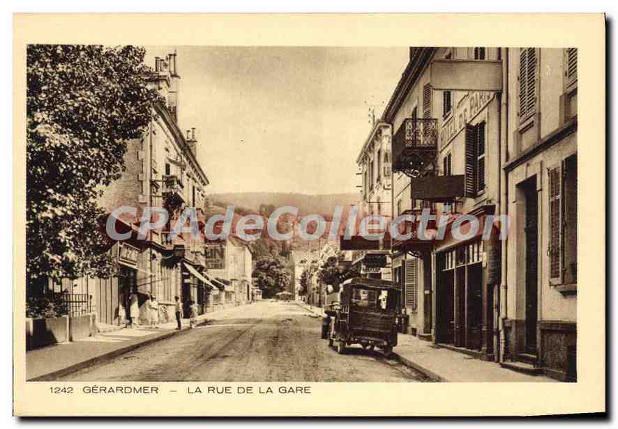 CPA Gerardmer La rue de la gare