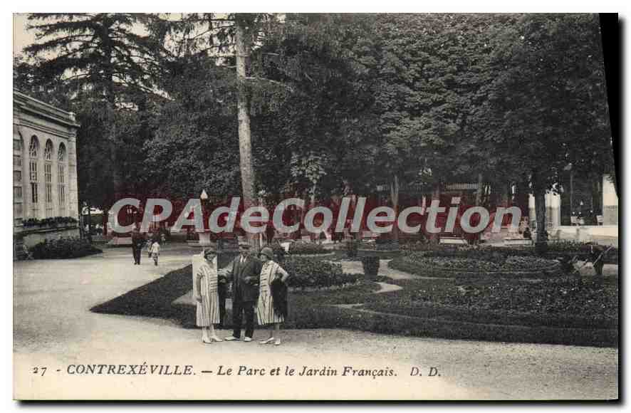 CPA Contrexeville Le Parc et le Jardin Francais
