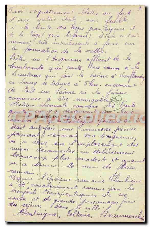 CPA Plombieres les Bains Vue generale — Verso