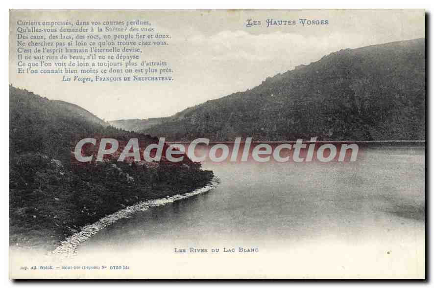 Die Hochvogesen — Die Ufer des Sees Blanc — Ad. Wedek, Lith. Deposit N° 0700 bis