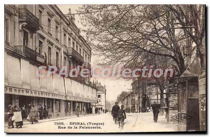 CPA Epinal Vosges Rue de la Faiencerie 