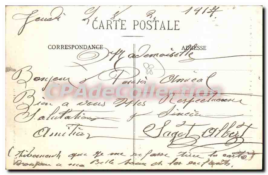 Neufchâteau - Kirche Saint-Nicolas, Ansicht vom Chemin des Promenades — Maison des Magasins Réunis, Verlag, Neufchâteau — Rückseite