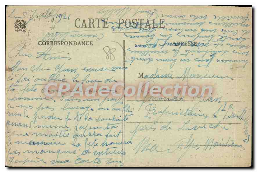CPA Vittel Vosges Devant Le Casino  — Rückseite