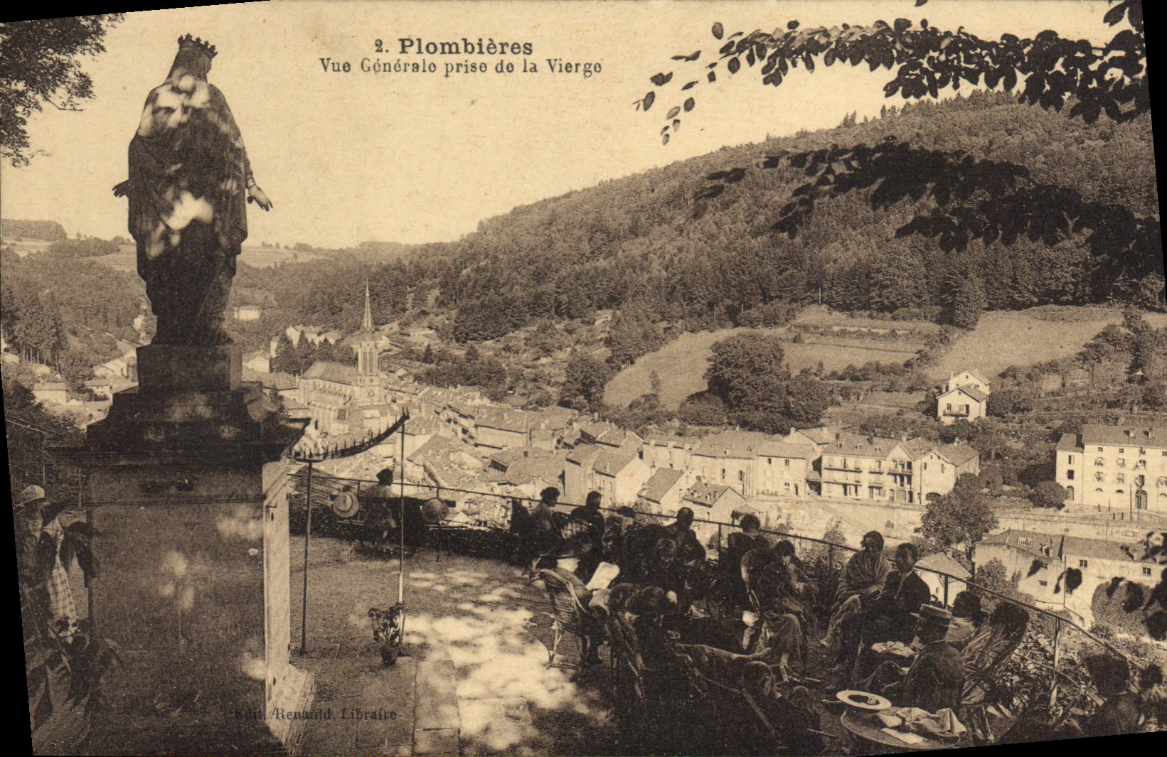 Plombières — Vue Générale prise de la Vierge — Éditeur Renaud, Libraire