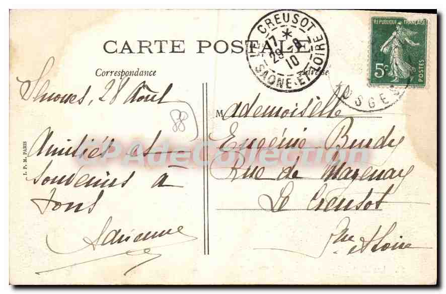 CPA Les Hautes Vosges Moussed Pont des Chavons  — Rückseite