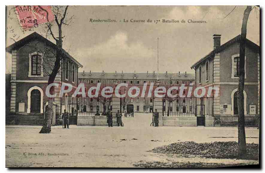 CPA Rambervillers La Caserne du Bataillon de Chasseurs 
