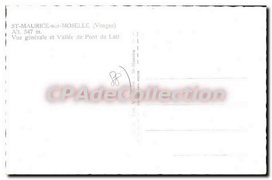 St-Maurice-sur-Moselle — Vue générale et Vallée du Pont du Lait — Cali, Valmaurice, St-Maurice — Reverso