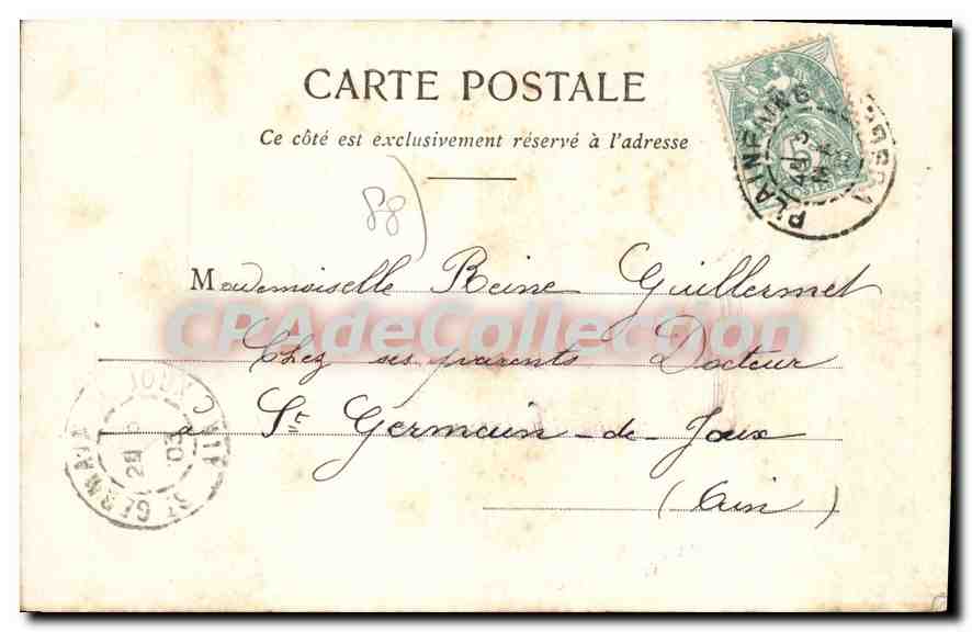 Am Col du Bonhomme — Die Pässe der Vosges — Impr. Ad. Winkler, Saint-Dié (Vosges) n° 1471 — Rückseite