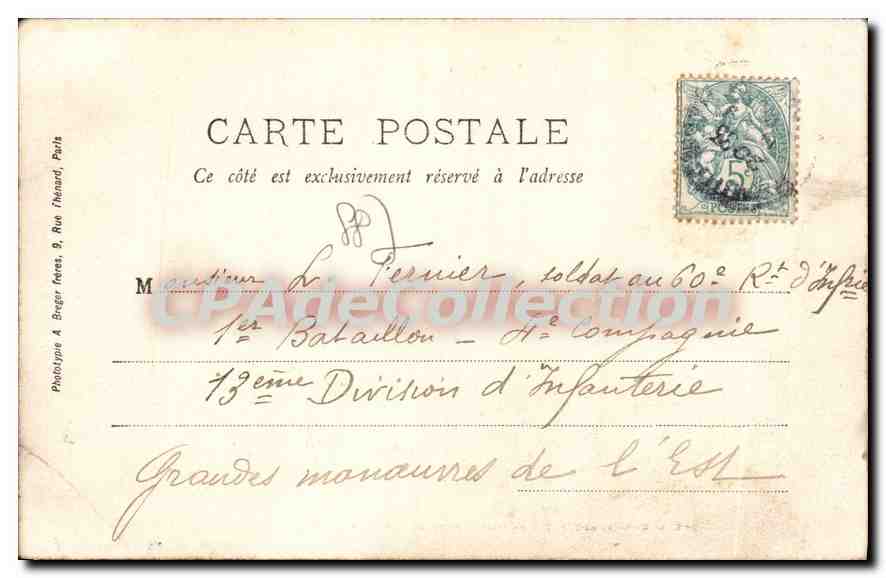 Remiremont — Vista generale presa dal Chalet de la Madeleine — Librairie Monok-Clotta, editore, Remiremont, n°16 — Verso