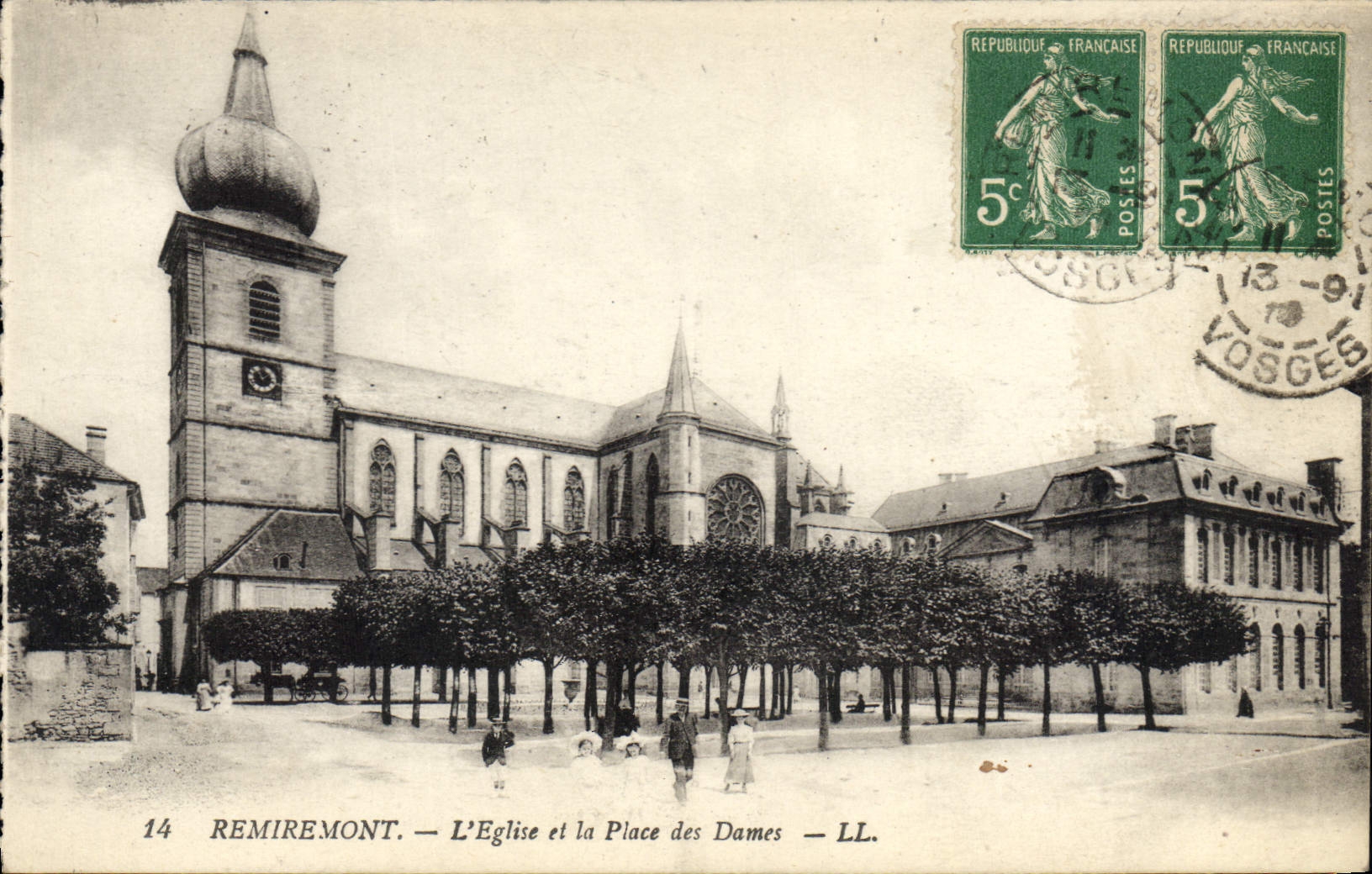 Remiremont — L'Église et la Place des Dames — LL.