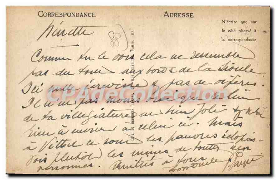 CPA Vittel L'Avenue Bouloumte et les Hotels  — Rückseite