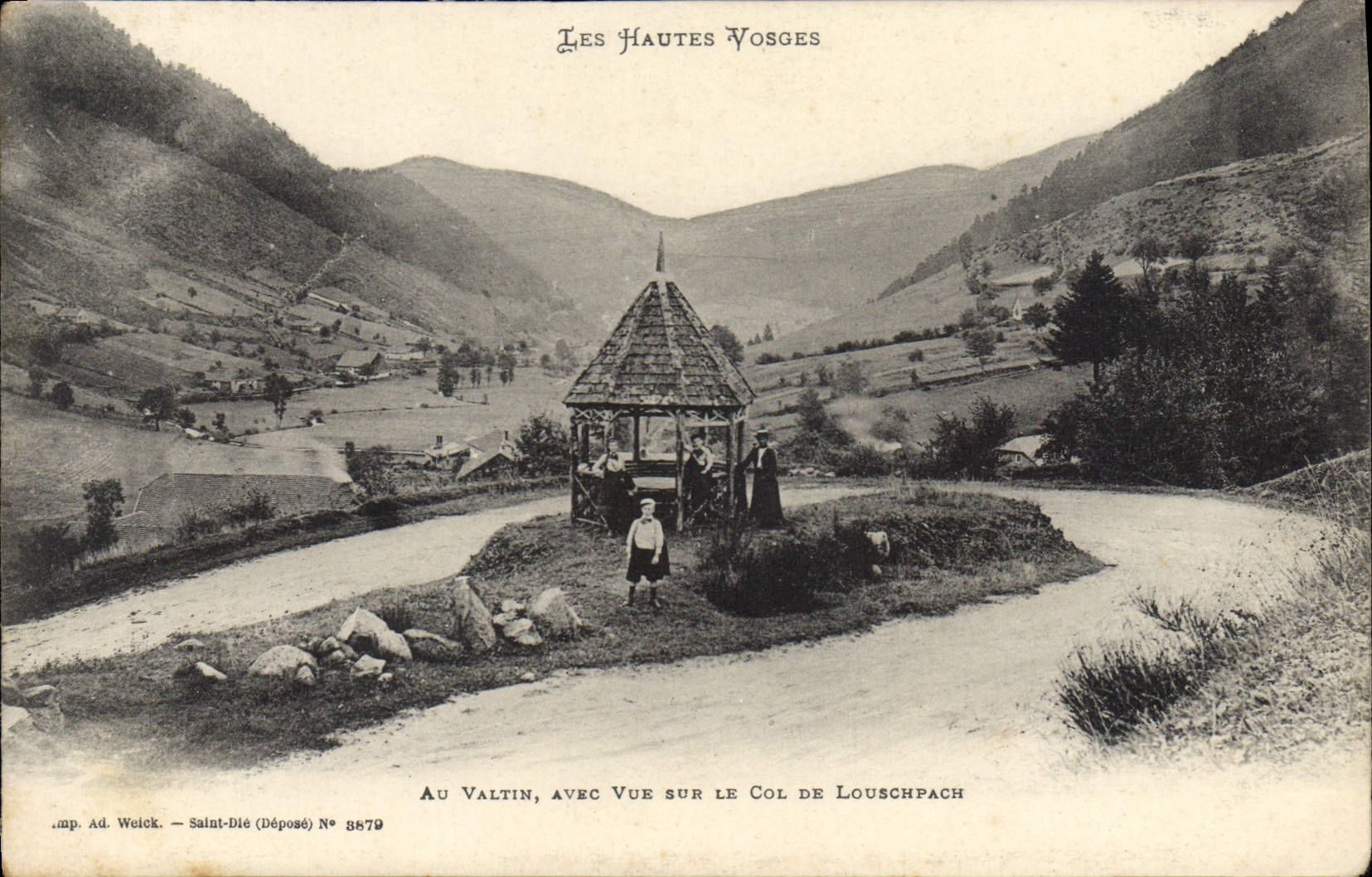 Bei Valtin, mit Blick auf den Louschpach-Pass — Die Hochvogesen — Ad. Weick, Saint-Dié, N° 8879