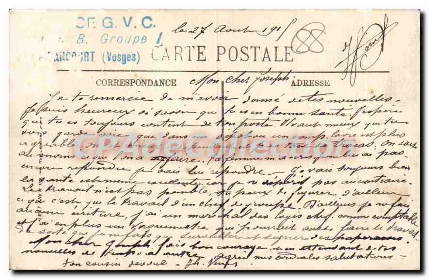 CPA Epinal Les Ponts la Moselle vus du Ballon  — Rückseite