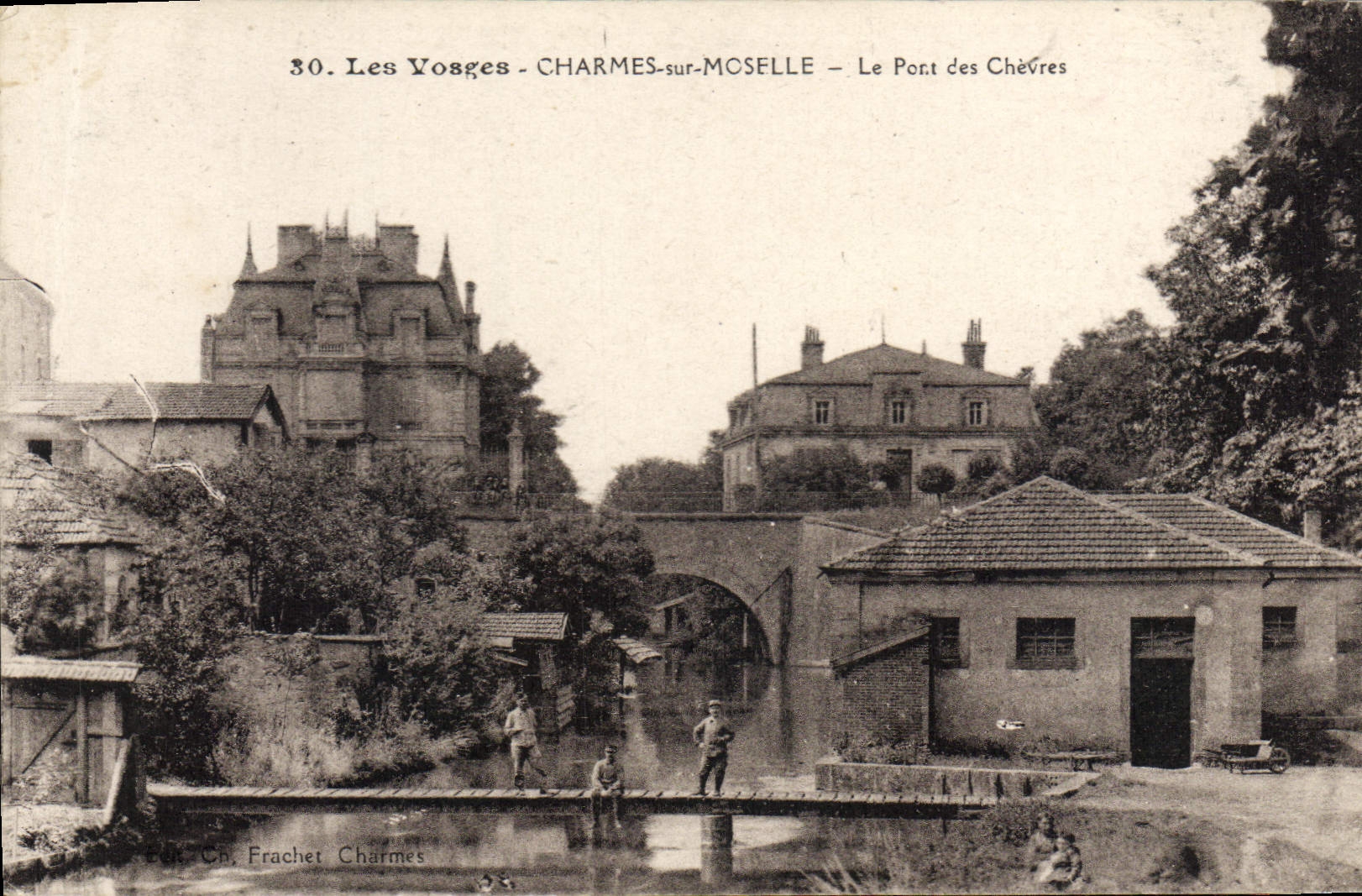 CPA Les Vosges Charmes sur Moselle Le Pont des Chevres 