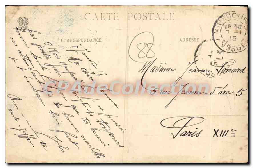 CPA Mirecourt Vosges Pont Barbacane et Pont Neuf sur le Madon  — Verso
