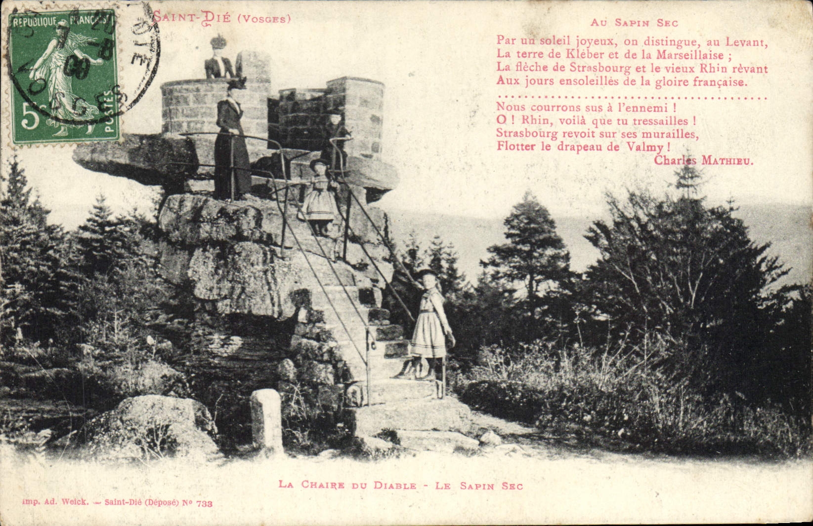 CPA Saint Die Vosges La Chaire du Diable 