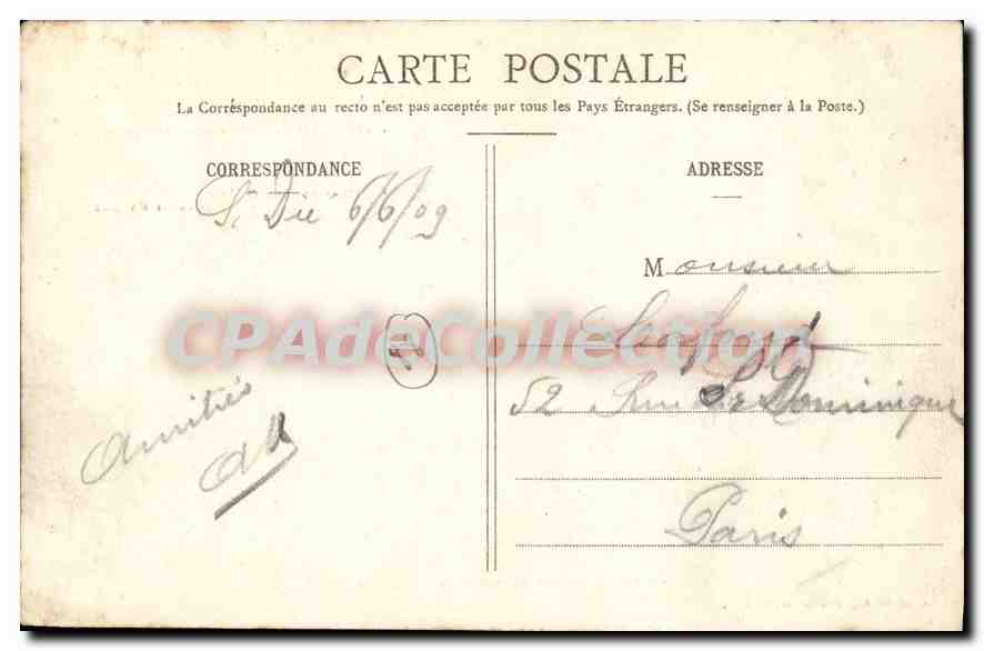 CPA Saint Die Vosges La Chaire du Diable  — Rückseite