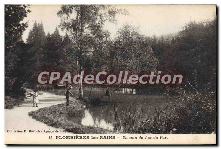 CPA Plombieres les Bains Un coin Lac du Parc 