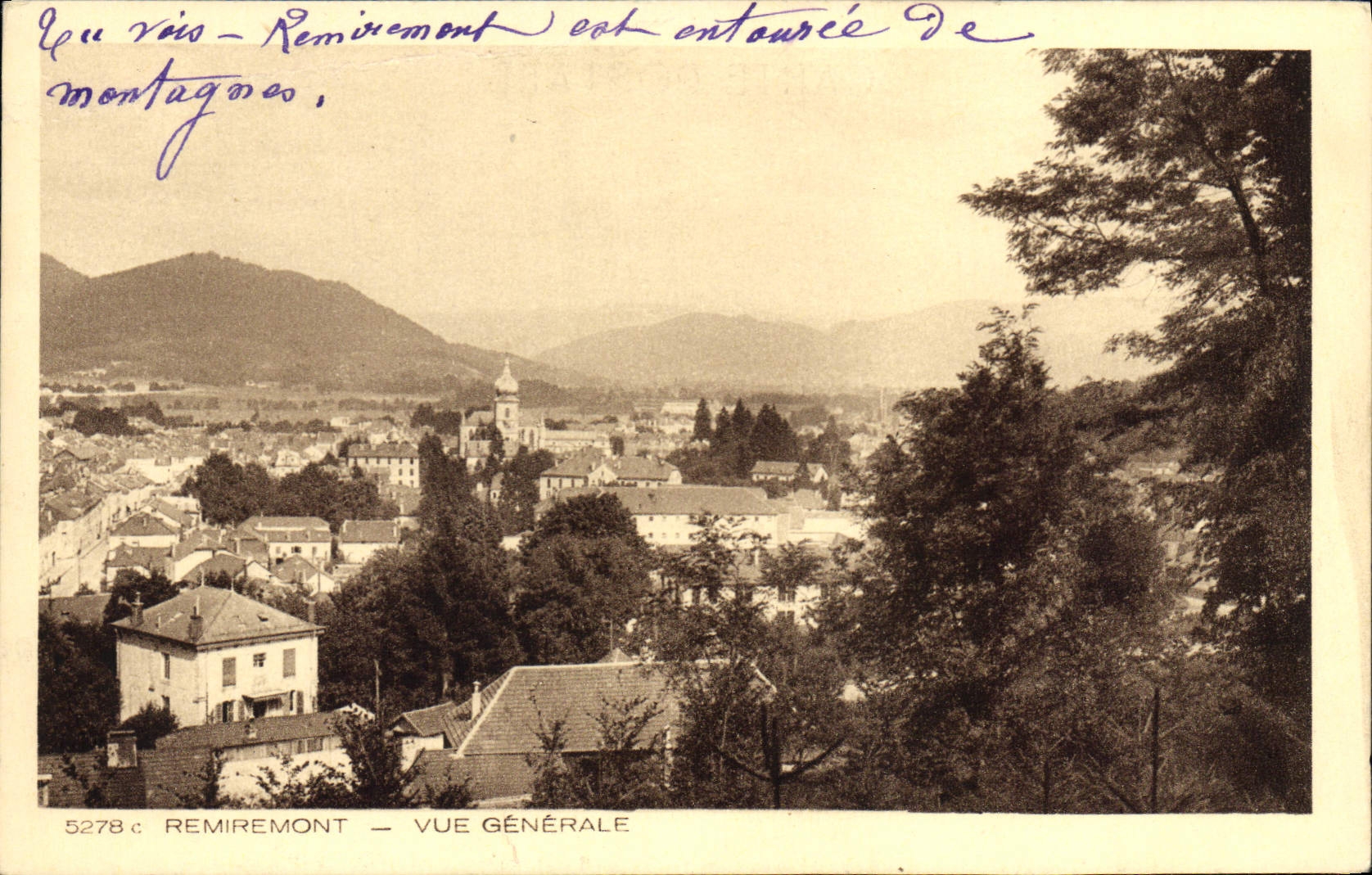 Remiremont — Vue Générale — éditeur inconnu, n° 5278 c