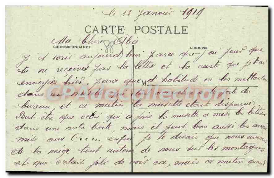CPA Les Vosges Vallee du Rudlin Le Chalet Rustique  — Rückseite
