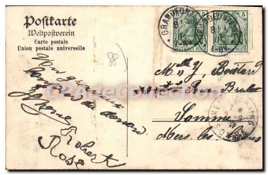 CPA Ein Rudel Birsche in den Vogesen  — Rückseite