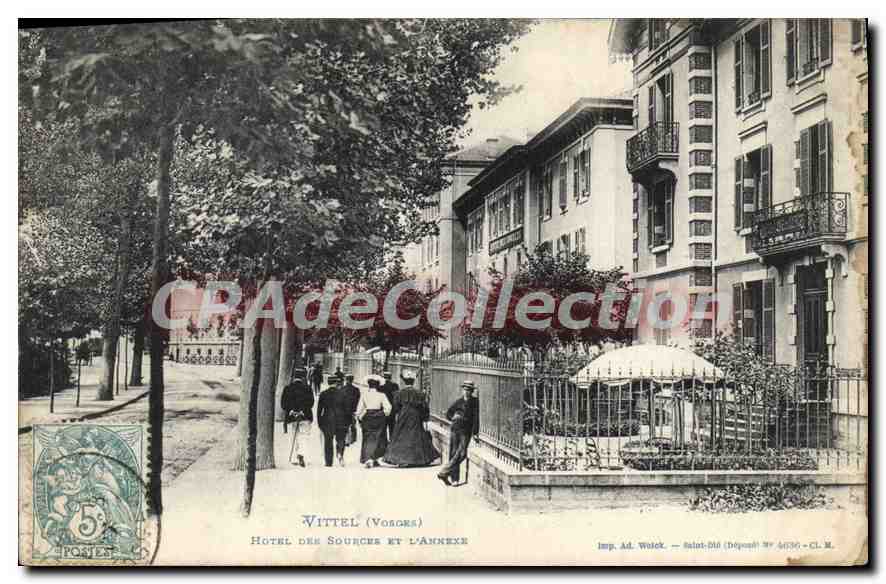 CPA Vittel Vosges Hotel dee Sources et L'Annexe 