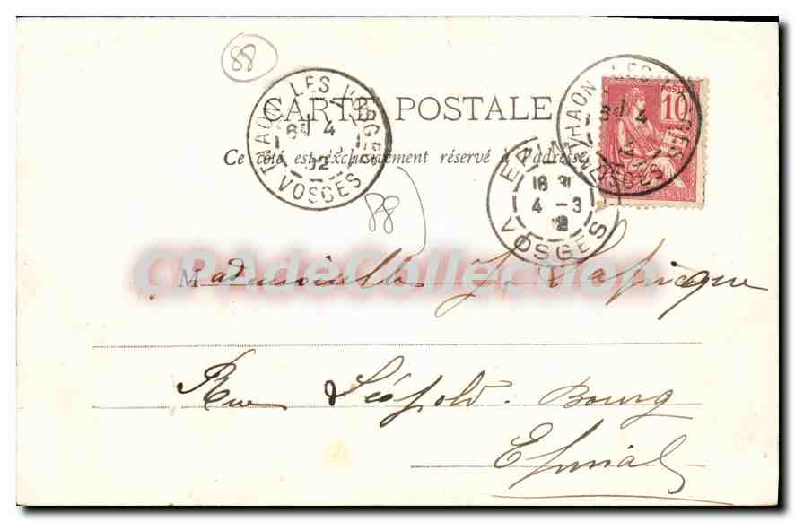 CPA Thaon Les Vosges le Kiosour  — Rückseite