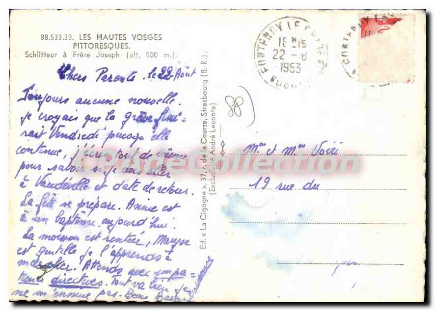 CPSM Les Hautes Vosges Pittoresques  — Rückseite