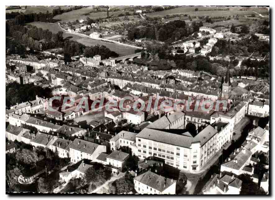 CPSM Mirecourt Vosges Le Centre de la Ville le College et l'Eglise 