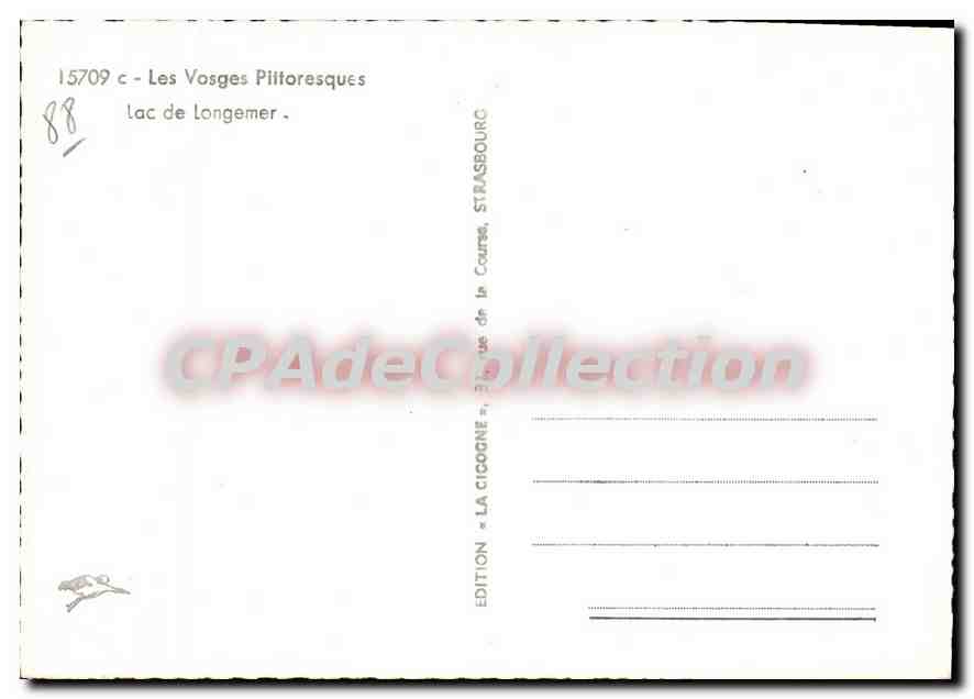 CPSM Les Vosges Pittoresques Lac de Longemer  — Rückseite