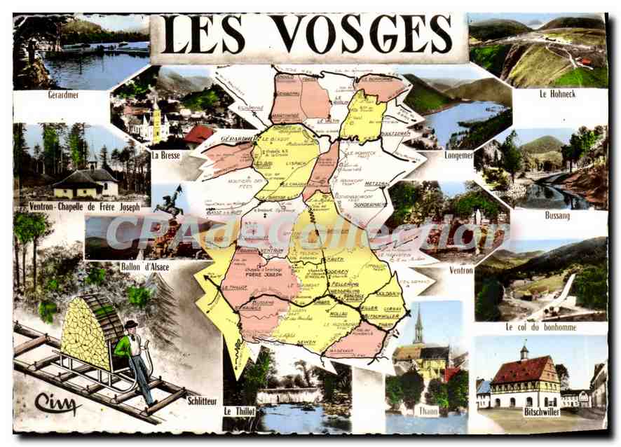 CPSM Les Vosges Gerardmer La Bresse Ballon d Alsace Le Thillot Thannn Bussang 