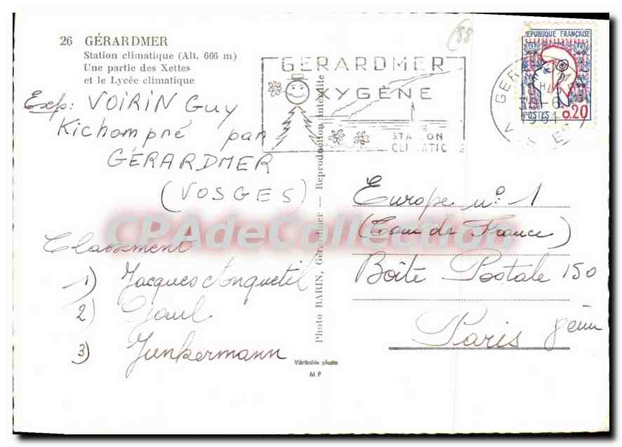Gérardmer — Station climatique et le Lycée climatique — Photo BARIN — Reverso