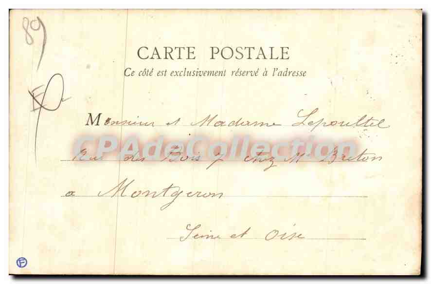 CPA Arcy sur Cure Les Ecluses  — Verso