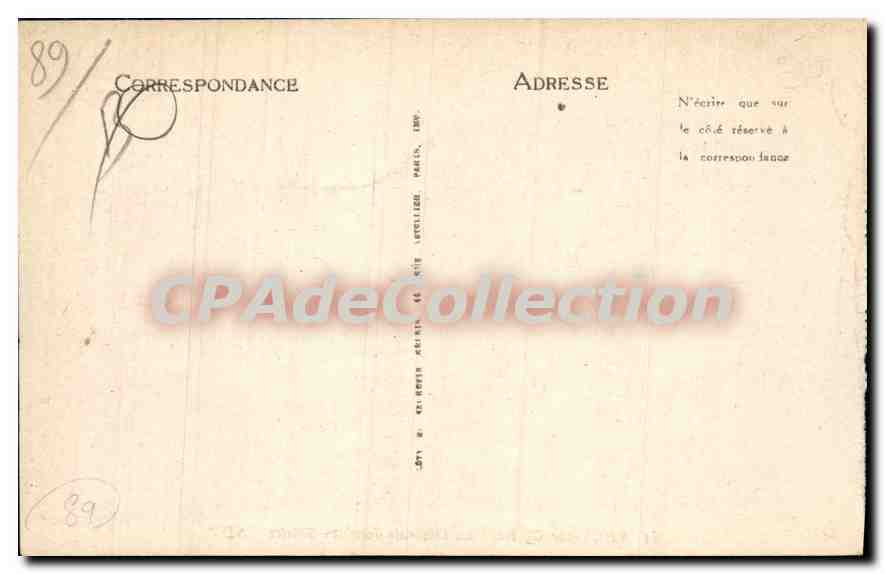 CPA Arcy sur Cure Entree des Grottes  — Verso