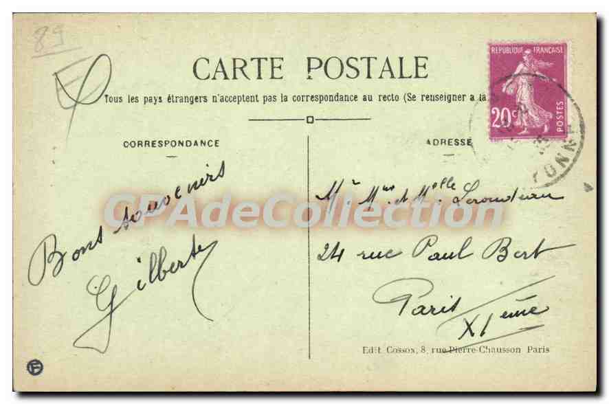 CPA Bleneau Yonne Le Chateau Entree principale  — Back