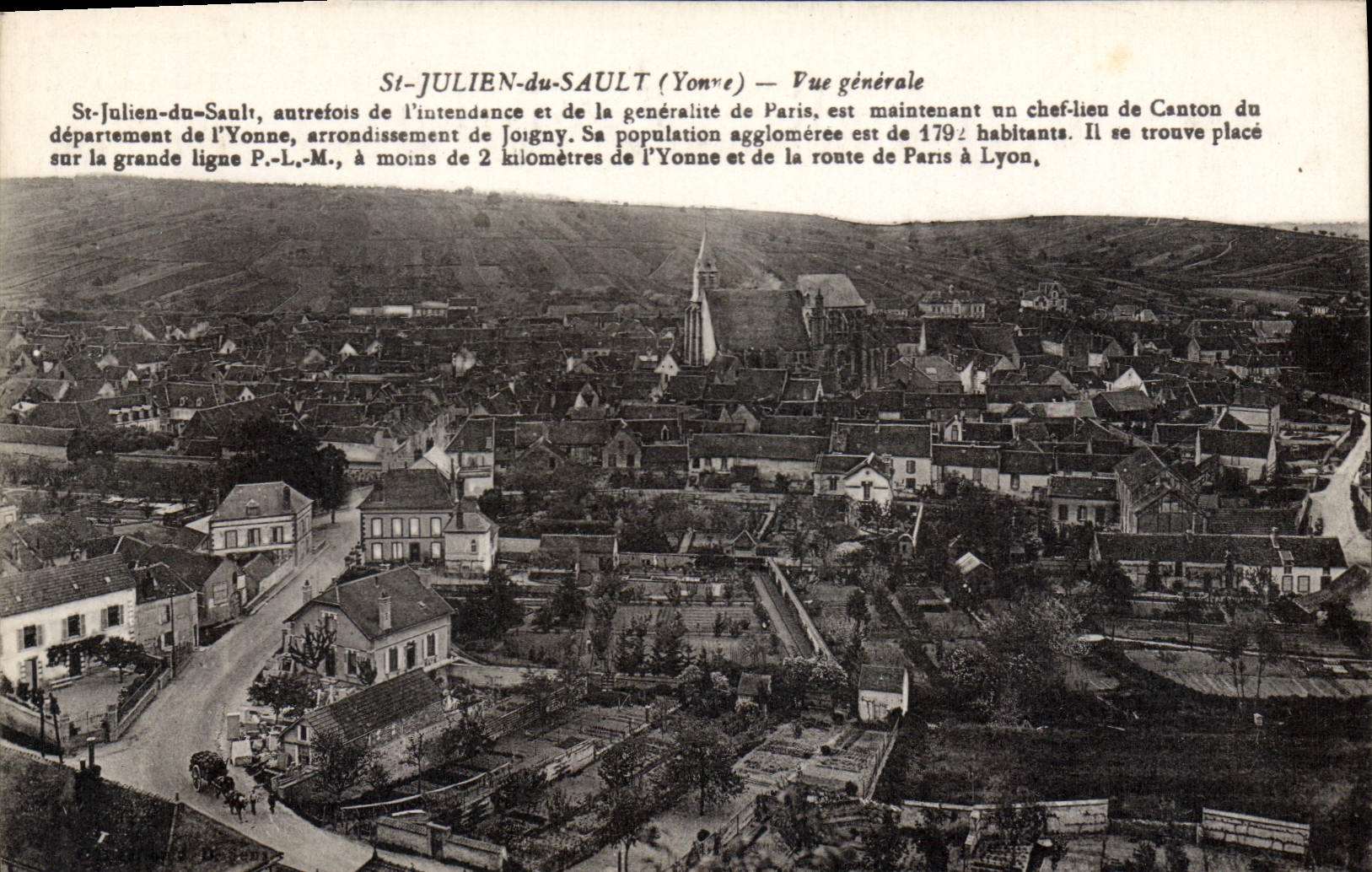 CPA St Julien du Sault Yonne Vue generale 