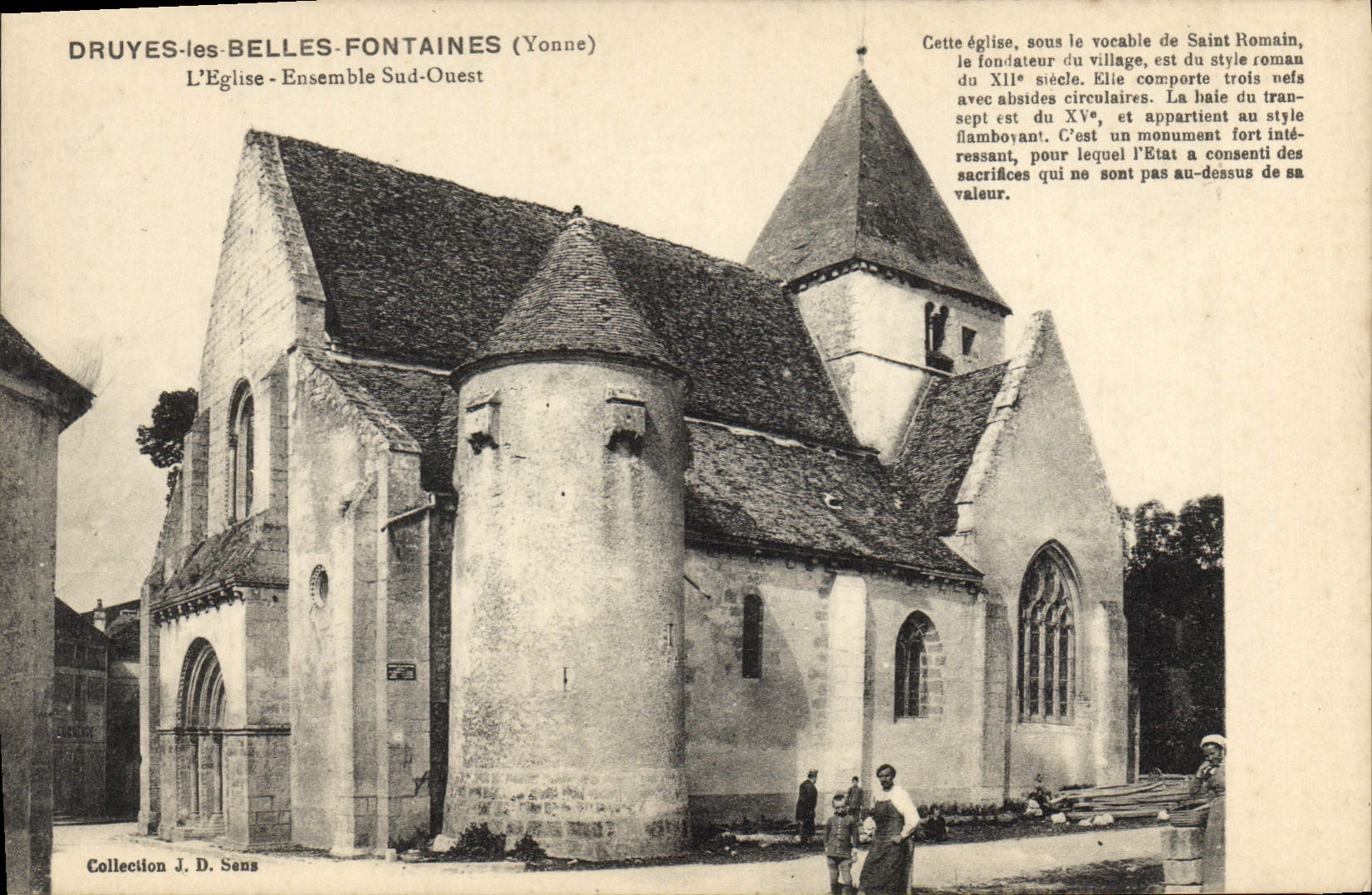 Druyes-les-Belles-Fontaines (Yonne) — L'Église — Collection J. D. Sens