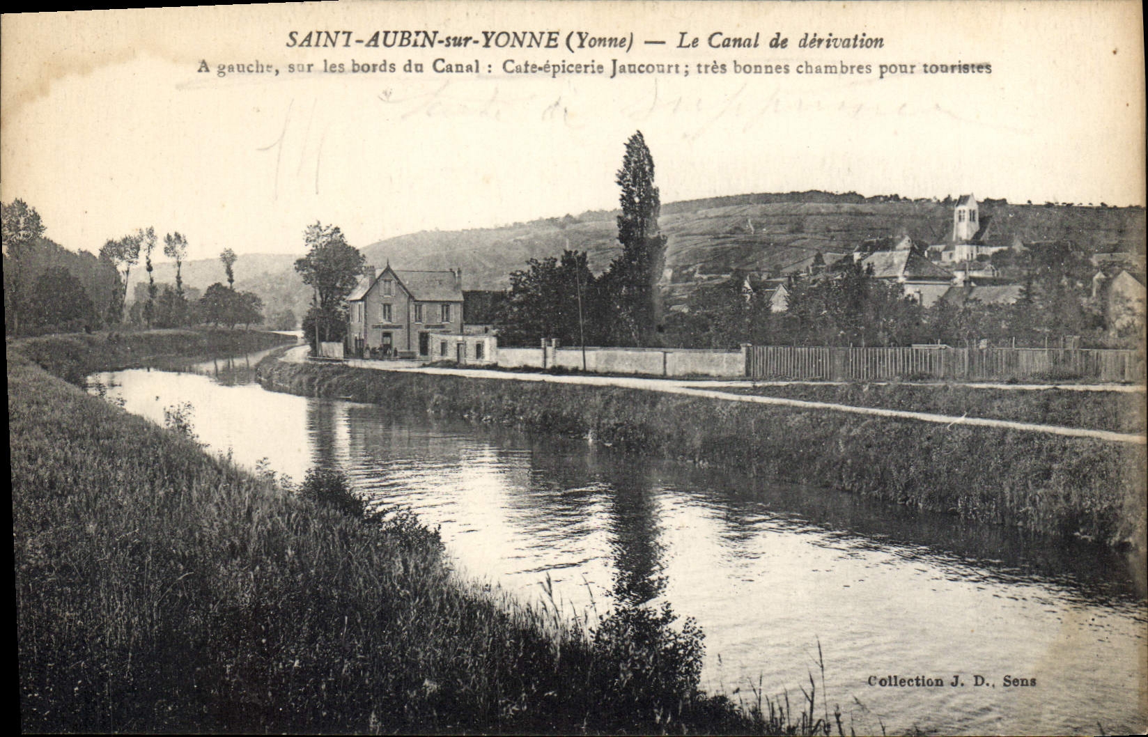 Saint-Aubin-sur-Yonne — Le Canal de dérivation — Collection J. D. Sens