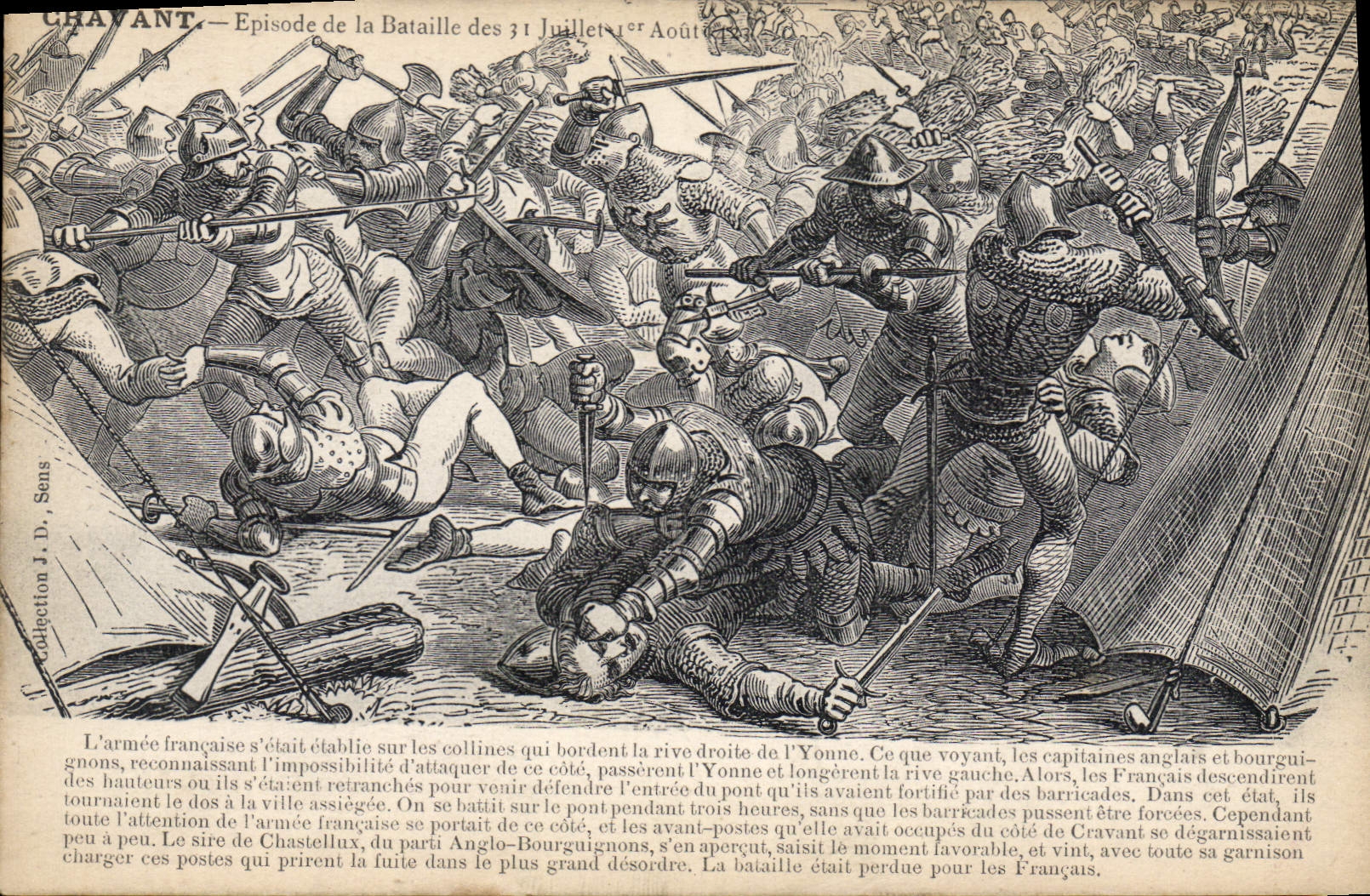 CPA Cravant Episode de la Bataille 