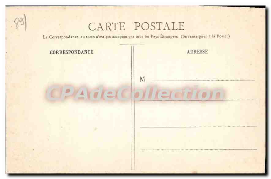 La porte d'Eglény, Auxerre ancien — éditeur Toullet, n° 304 — Back