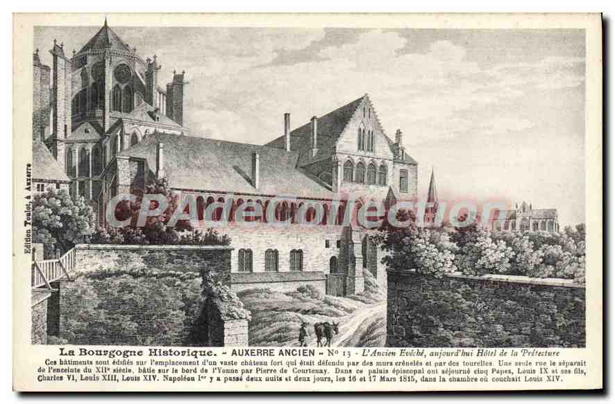Auxerre Ancien — L'Ancien Evêché, aujourd'hui Hôtel de la Préfecture — Édition Ponlot & Auxerre, N° 13