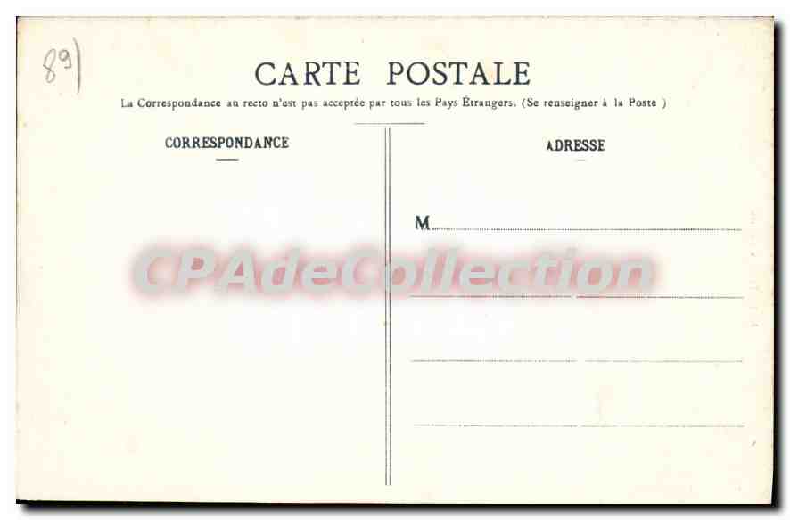 Auxerre Ancien — L'Ancien Evêché, aujourd'hui Hôtel de la Préfecture — Édition Ponlot & Auxerre, N° 13 — Back
