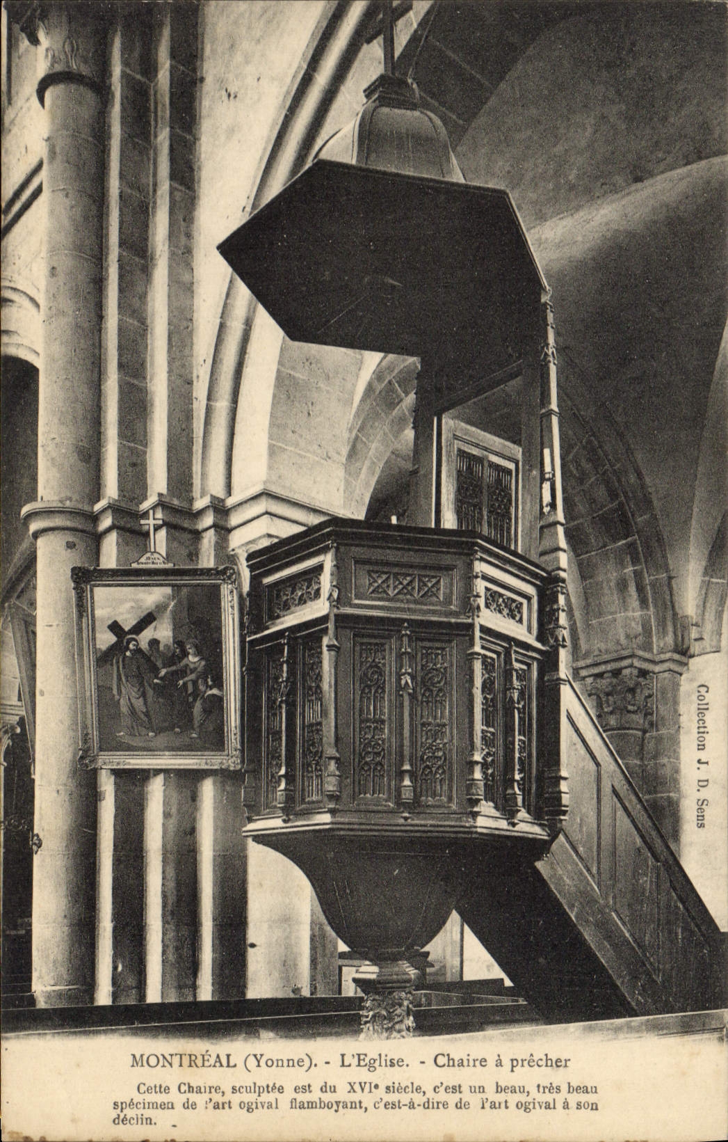 CPA Montreal Yonne L'Eglise Chaire a precher 
